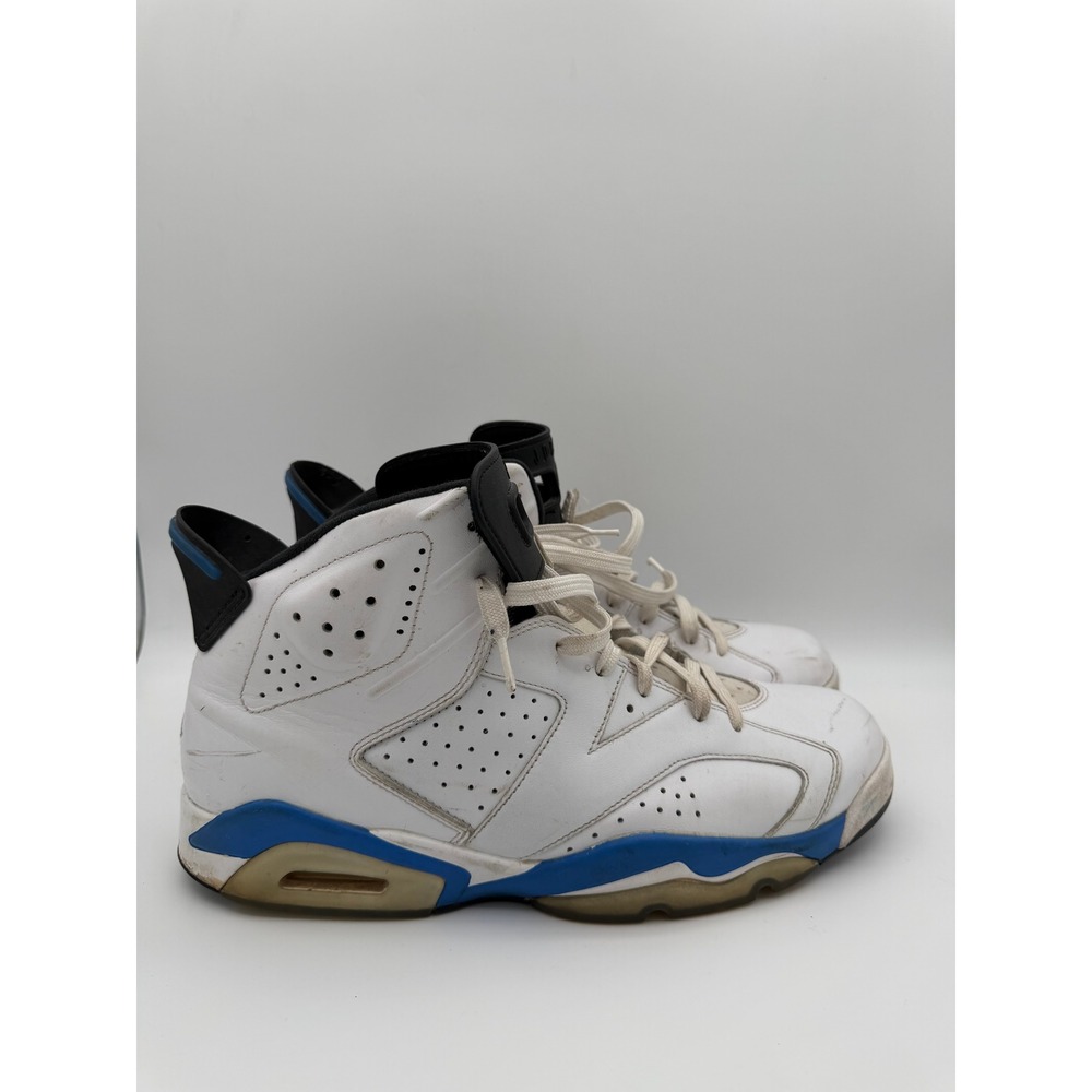 Nike Air Jordan 6 Retro Sport Blue 2014 Mens Size 13 White‎ 384664-107